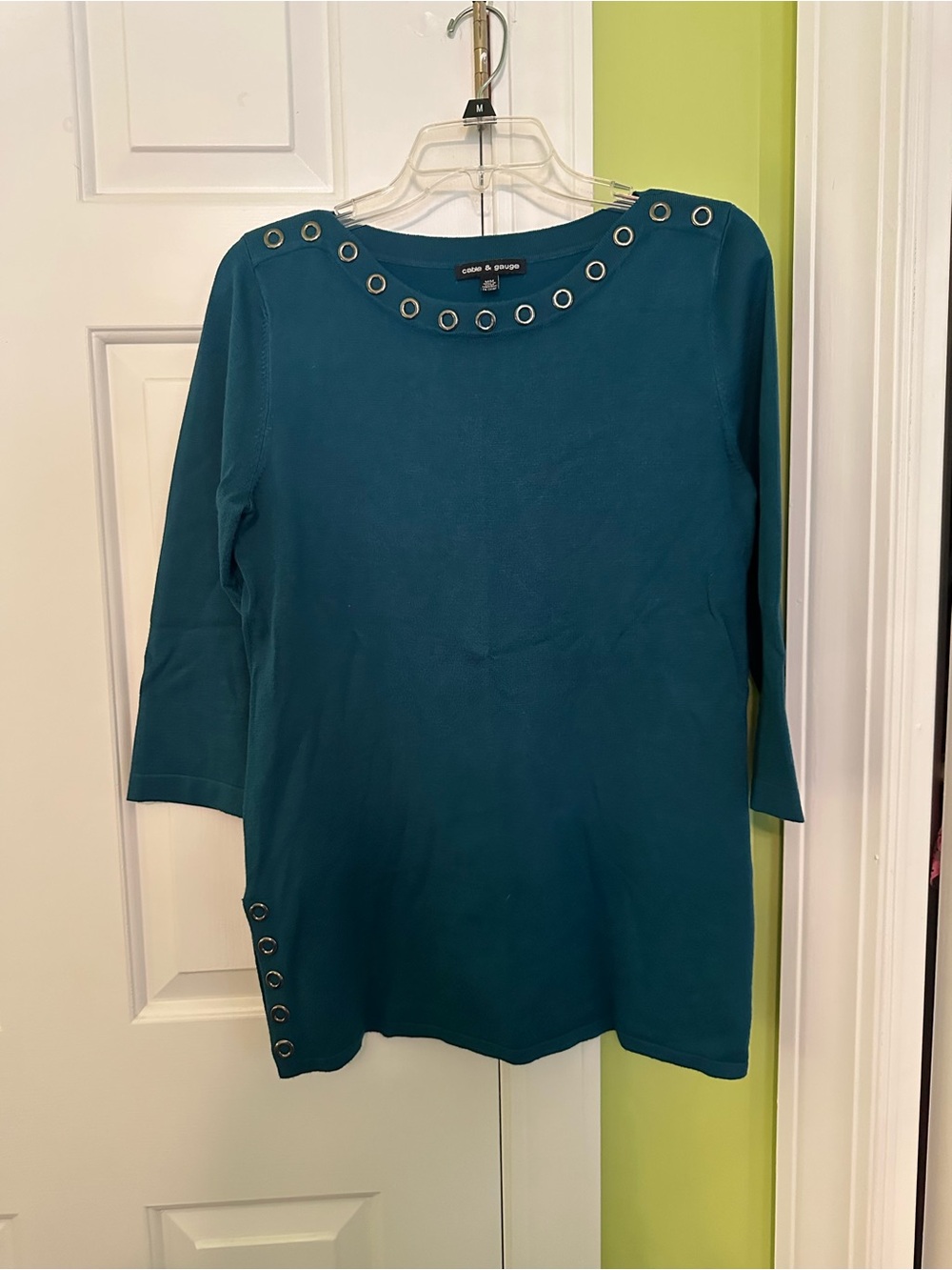 Cable & Gauge Boatneck Tunic Sweater Size Medium